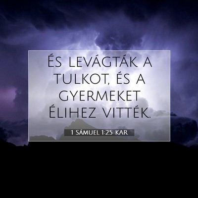 1 Sámuel 1:25 Bibliai vers magyarázata