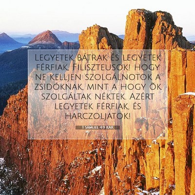 1 Sámuel 4:9 KAR Bibliai verskép