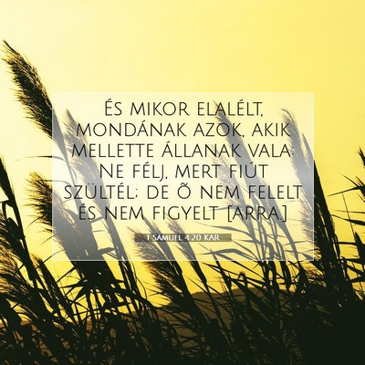 1 Sámuel 4:20 KAR Bibliai verskép