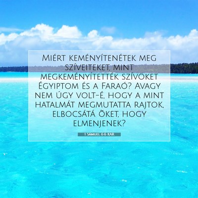 1 Sámuel 6:6 KAR Bibliai verskép
