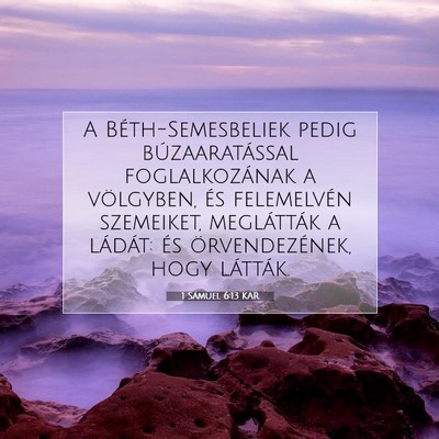 1 Sámuel 6:13 Bibliai vers magyarázata