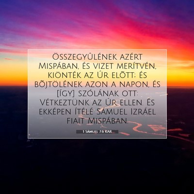 1 Sámuel 7:6 KAR Bibliai verskép