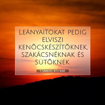 1 Sámuel 8:13 Bibliai vers magyarázata