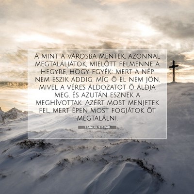 1 Sámuel 9:13 KAR Bibliai verskép