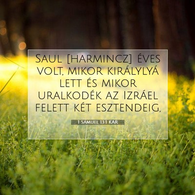 1 Sámuel 13:1 KAR Bibliai verskép
