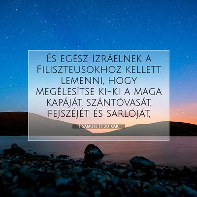 1 Sámuel 13:20 KAR Bibliai verskép