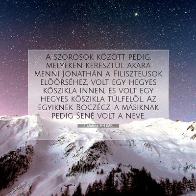 1 Sámuel 14:4 KAR Bibliai verskép