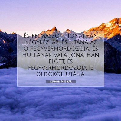 1 Sámuel 14:13 KAR Bibliai verskép