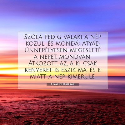 1 Sámuel 14:28 KAR Bibliai verskép