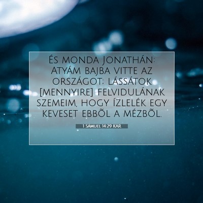 1 Sámuel 14:29 KAR Bibliai verskép