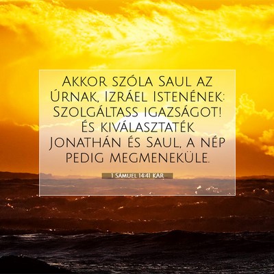 1 Sámuel 14:41 KAR Bibliai verskép