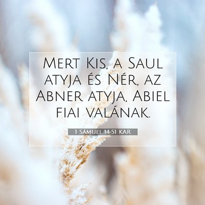 1 Sámuel 14:51 KAR Bibliai verskép