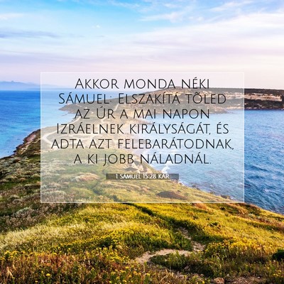 1 Sámuel 15:28 KAR Bibliai verskép