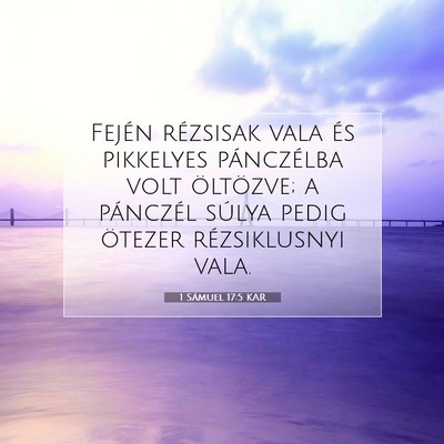 1 Sámuel 17:5 KAR Bibliai verskép