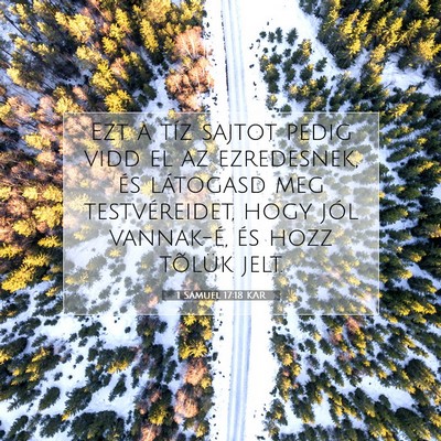 1 Sámuel 17:18 KAR Bibliai verskép