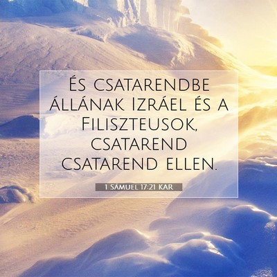 1 Sámuel 17:21 KAR Bibliai verskép