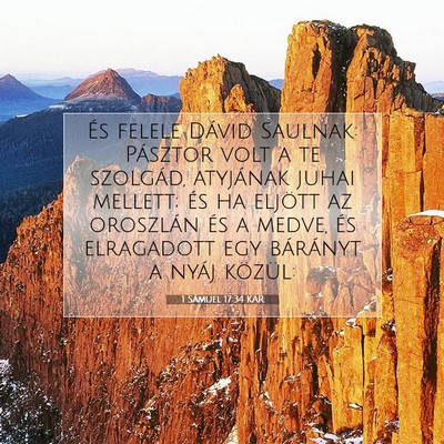 1 Sámuel 17:34 KAR Bibliai verskép