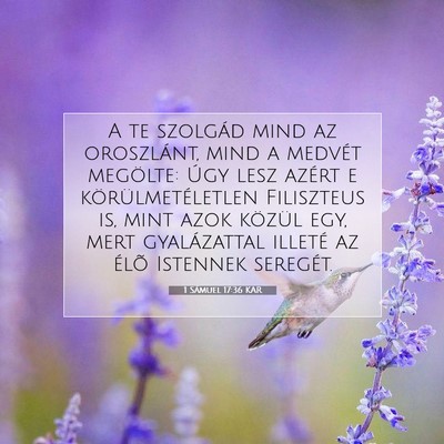 1 Sámuel 17:36 KAR Bibliai verskép