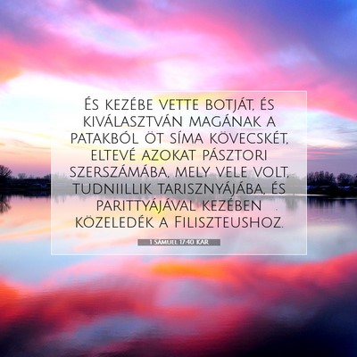 1 Sámuel 17:40 KAR Bibliai verskép