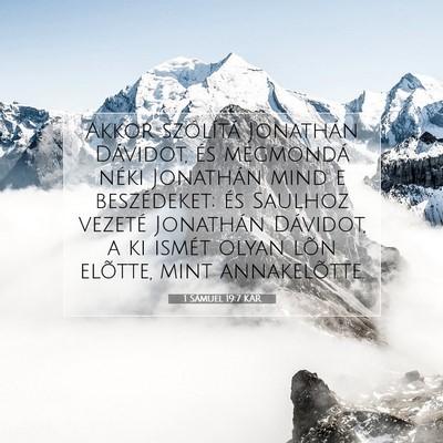 1 Sámuel 19:7 KAR Bibliai verskép