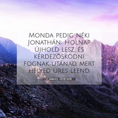 1 Sámuel 20:18 KAR Bibliai verskép