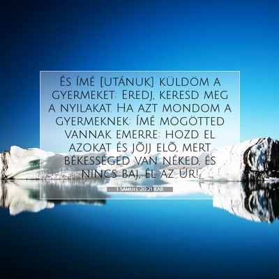 1 Sámuel 20:21 KAR Bibliai verskép