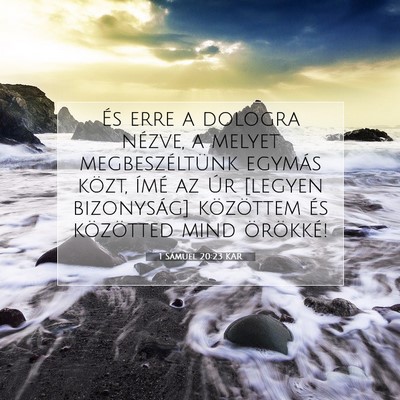 1 Sámuel 20:23 KAR Bibliai verskép