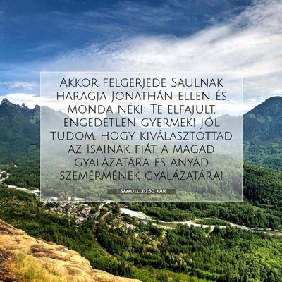 1 Sámuel 20:30 KAR Bibliai verskép