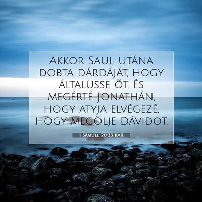 1 Sámuel 20:33 KAR Bibliai verskép
