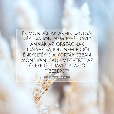 1 Sámuel 21:11 KAR Bibliai verskép