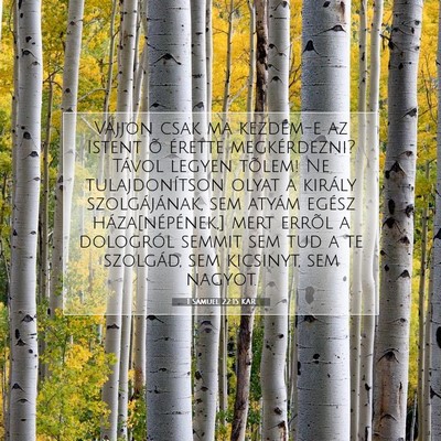 1 Sámuel 22:15 KAR Bibliai verskép