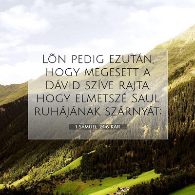 1 Sámuel 24:6 KAR Bibliai verskép