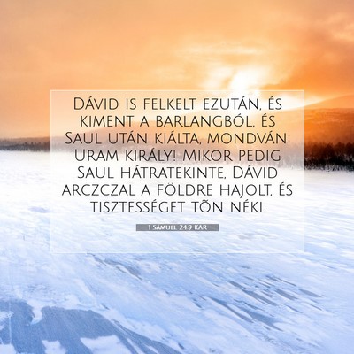 1 Sámuel 24:9 KAR Bibliai verskép