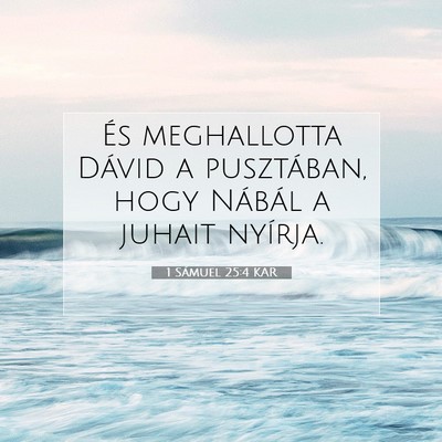 1 Sámuel 25:4 KAR Bibliai verskép