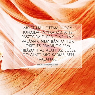 1 Sámuel 25:7 KAR Bibliai verskép