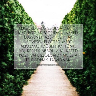 1 Sámuel 25:8 KAR Bibliai verskép