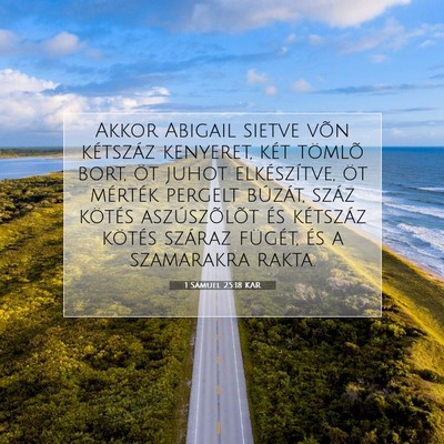 1 Sámuel 25:18 KAR Bibliai verskép
