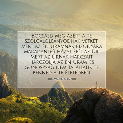 1 Sámuel 25:28 KAR Bibliai verskép