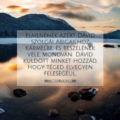 1 Sámuel 25:40 KAR Bibliai verskép