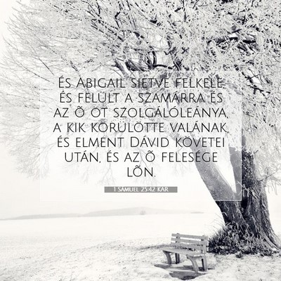 1 Sámuel 25:42 KAR Bibliai verskép