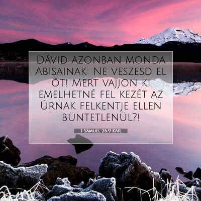 1 Sámuel 26:9 KAR Bibliai verskép