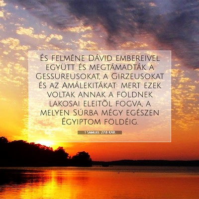 1 Sámuel 27:8 KAR Bibliai verskép