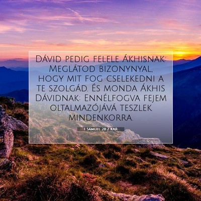 1 Sámuel 28:2 KAR Bibliai verskép
