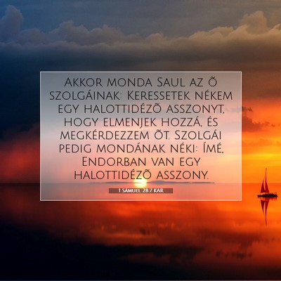 1 Sámuel 28:7 KAR Bibliai verskép