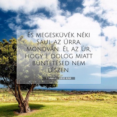 1 Sámuel 28:10 KAR Bibliai verskép