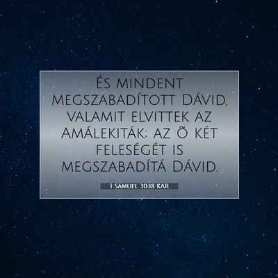 1 Sámuel 30:18 KAR Bibliai verskép