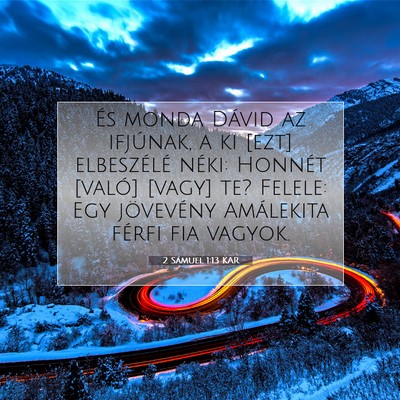 2 Sámuel 1:13 Bibliai vers magyarázata