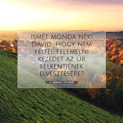 2 Sámuel 1:14 Bibliai vers magyarázata