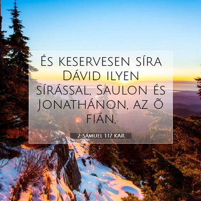 2 Sámuel 1:17 Bibliai vers magyarázata