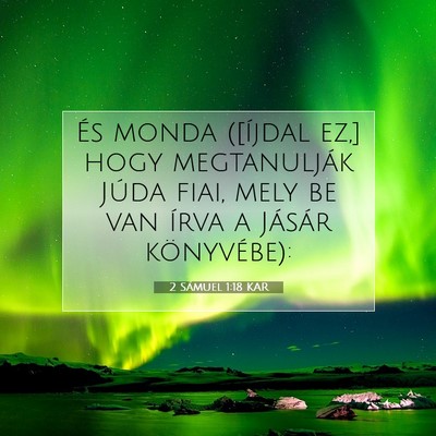 2 Sámuel 1:18 Bibliai vers magyarázata